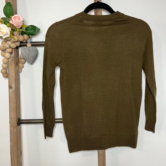 J Crew Long Sleeve Brown Argyle Crewneck Sweater Size XXS - Picture 4 of 6